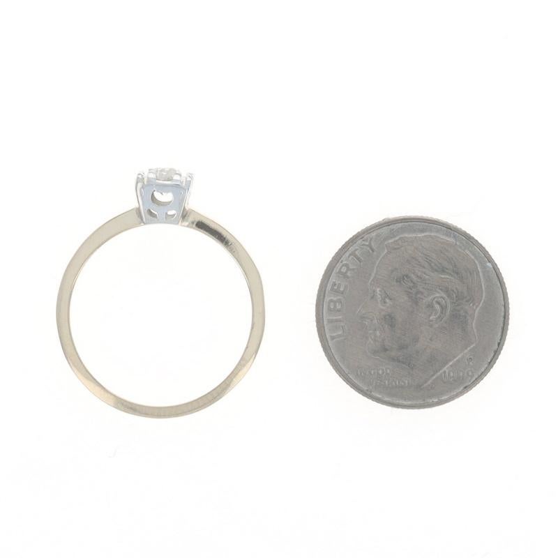 Anello di fidanzamento solitario con diamante retrò europeo .22ct in vendita 1