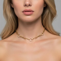 Diamond Revival 14K (or 18k upon request) Yellow Gold Chain Link Necklace