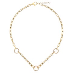 Diamond Revival 14K (or 18k upon request) Yellow Gold Chain Link Necklace