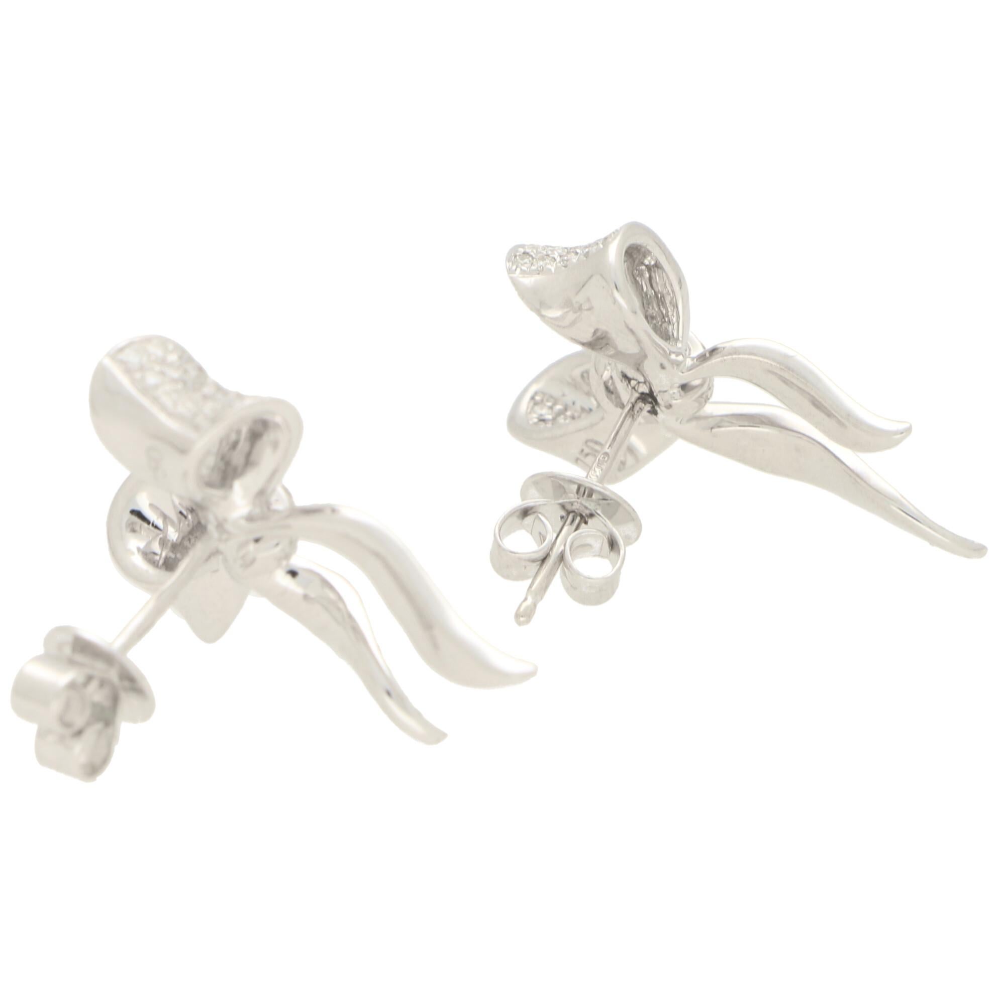 ribbon bow earrings
