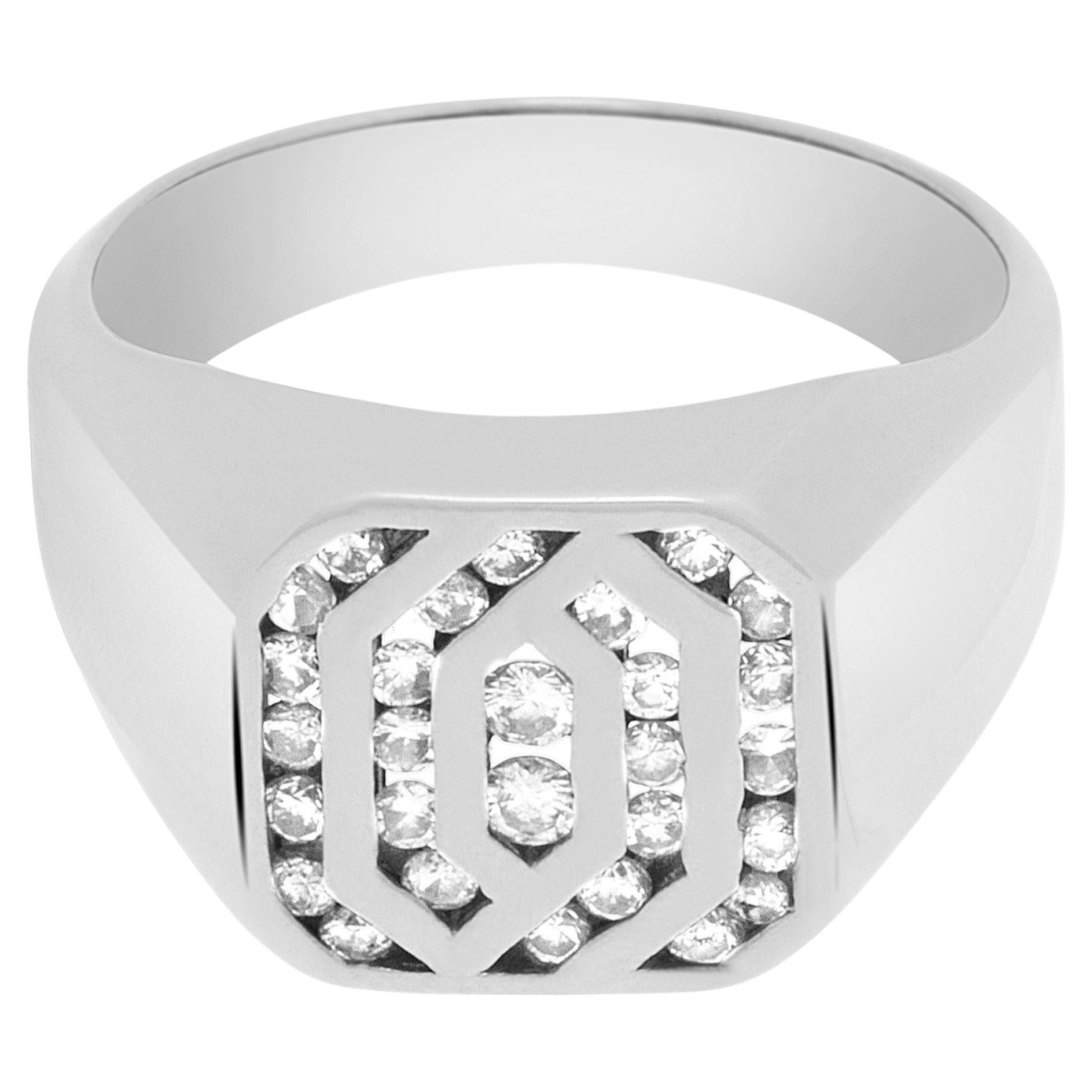 Bague à diamants 0,35 carat en or blanc 14 carats