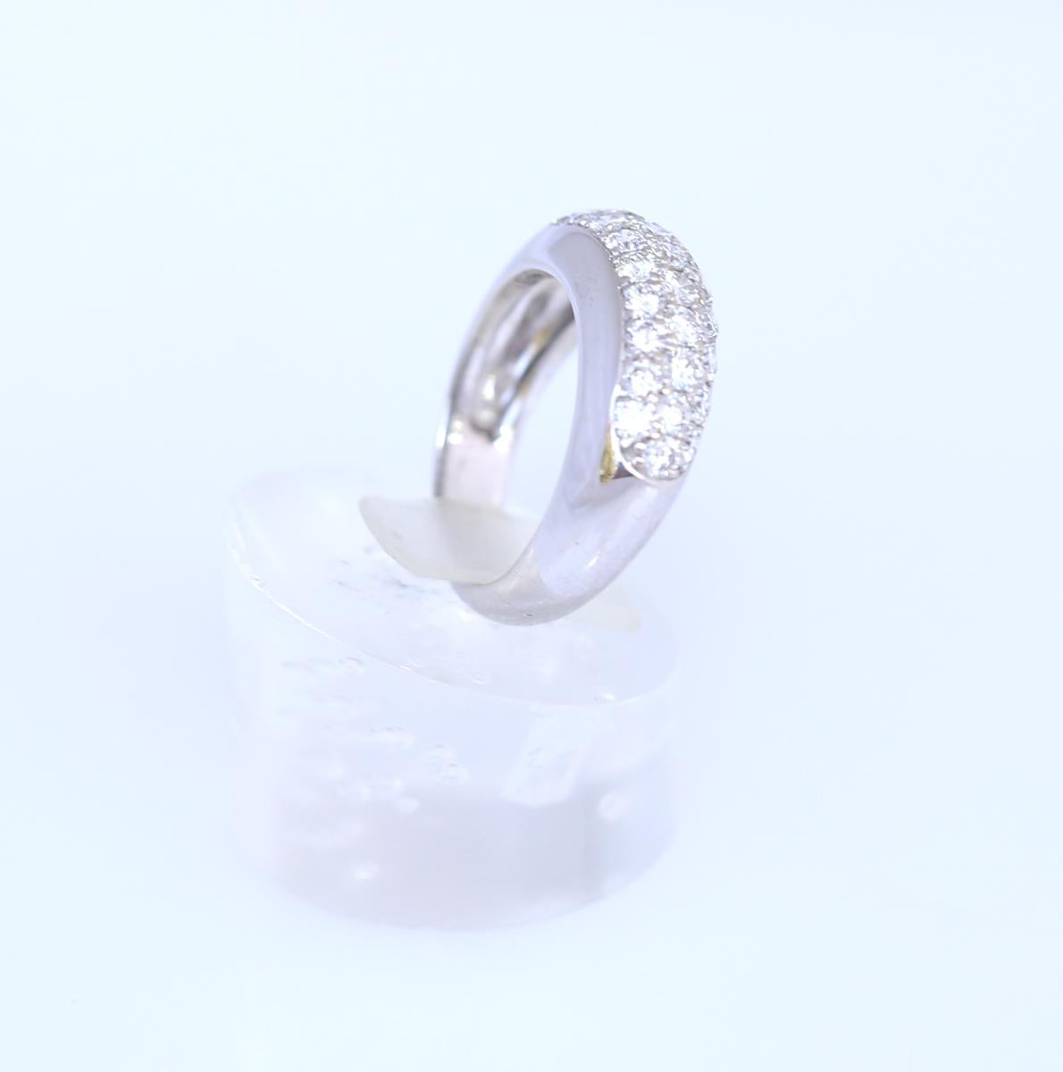 Women's Diamond Ring 1.3Ct 18K White Gold, 2010 For Sale