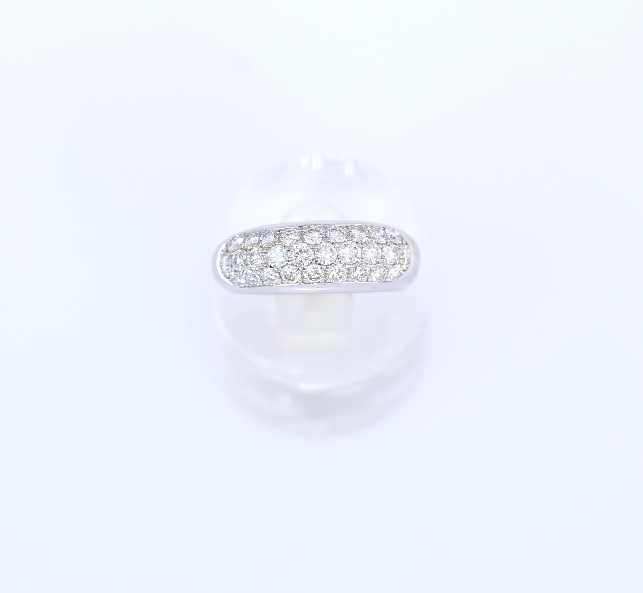 Diamond Ring 1.3Ct 18K White Gold, 2010 For Sale 1