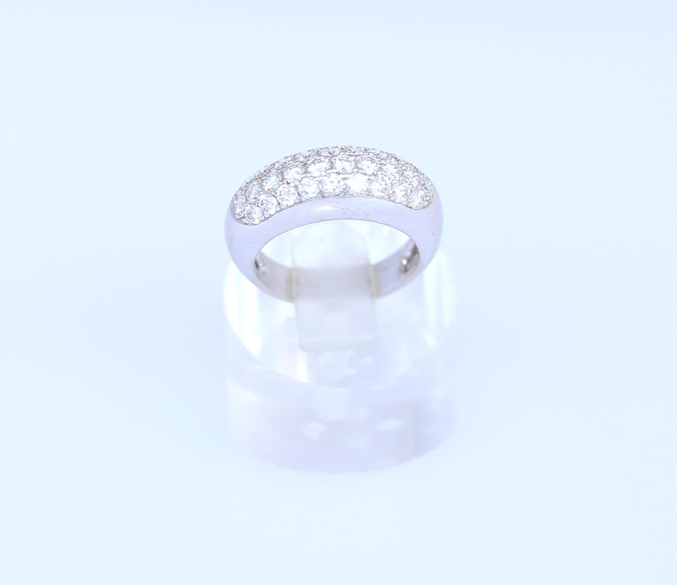 Diamond Ring 1.3Ct 18K White Gold, 2010 For Sale 2