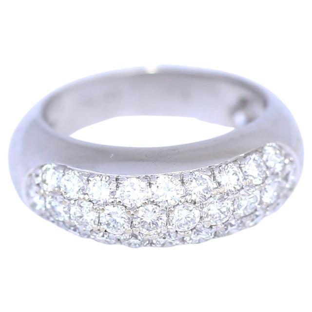 Diamond Ring 1.3Ct 18K White Gold, 2010 For Sale