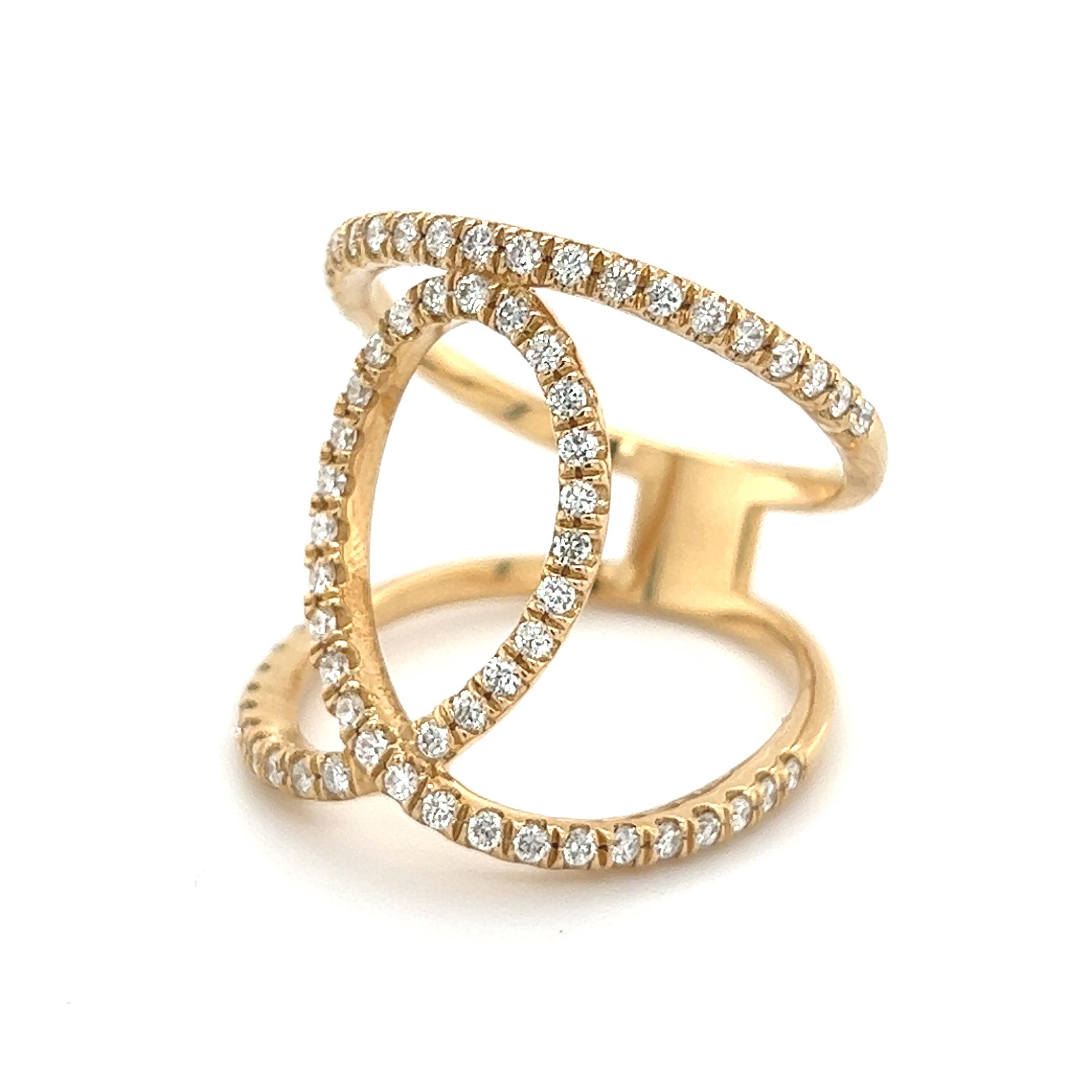 Anello con diamante in oro 14k 0,85 TCW 7,02 Grammi Certificato in vendita 3