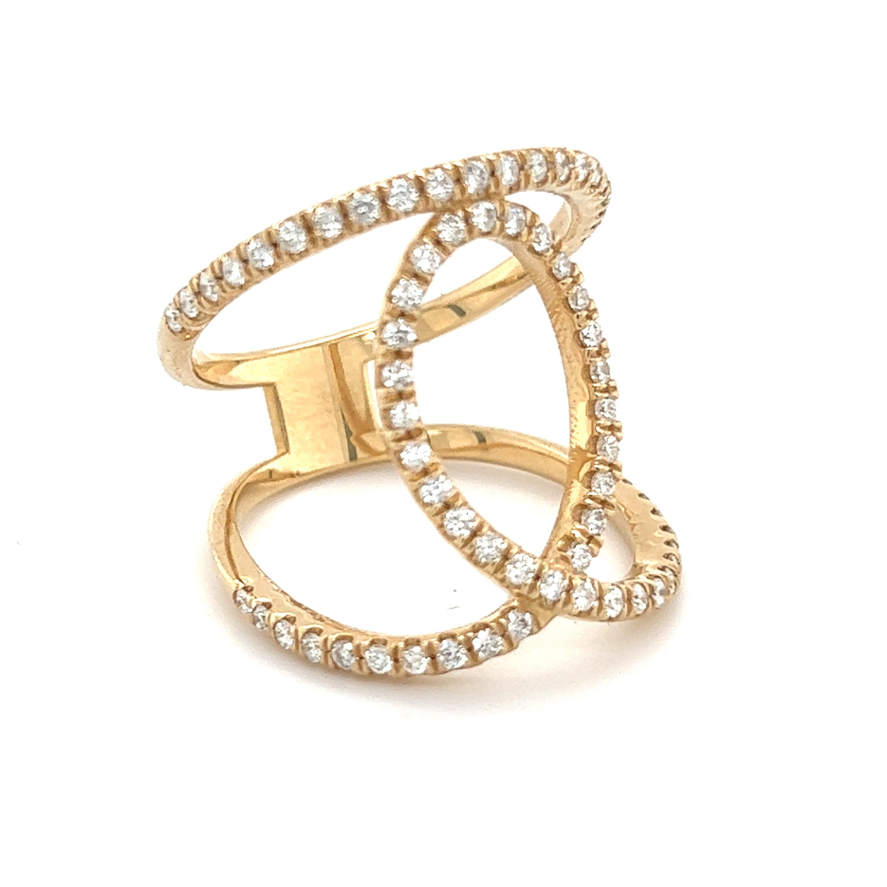 Anello con diamante in oro 14k 0,85 TCW 7,02 Grammi Certificato in vendita 4