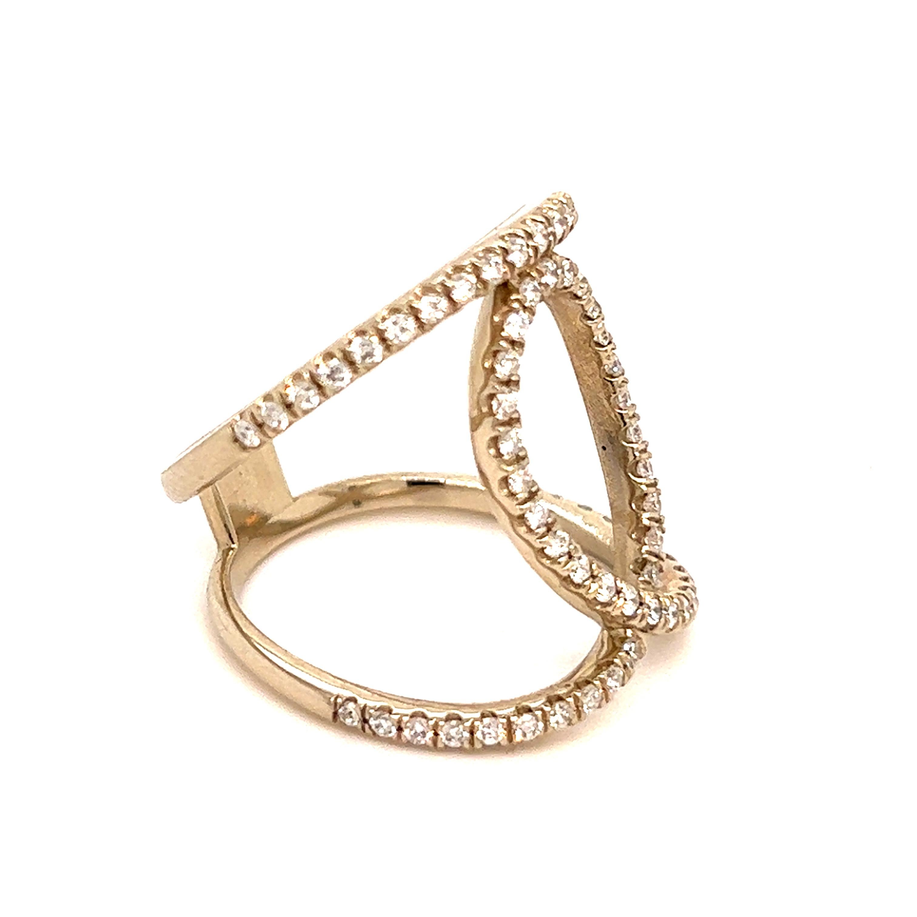Anello con diamante in oro 14k 0,85 TCW certificato in vendita 5