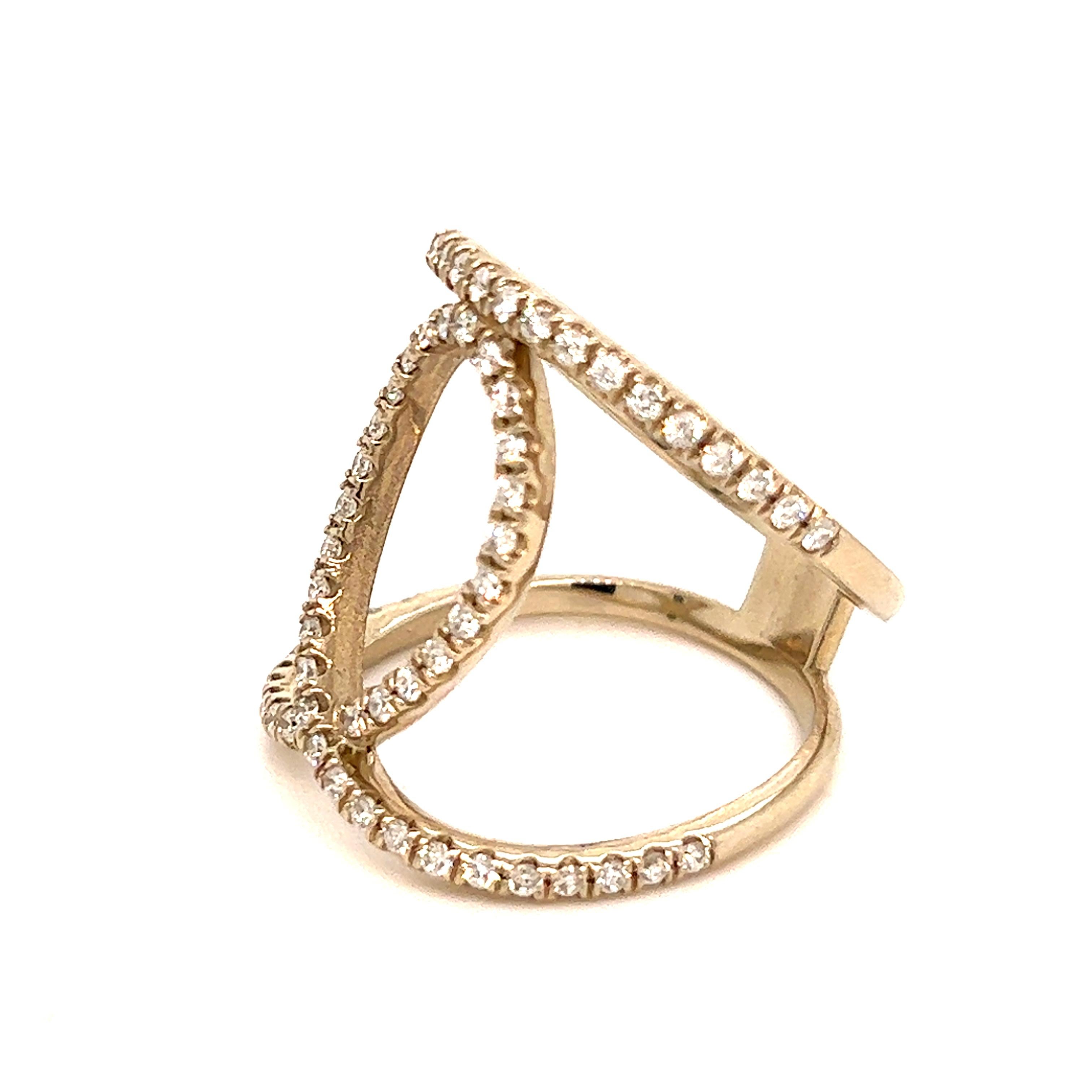 Anello con diamante in oro 14k 0,85 TCW certificato in vendita 6