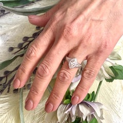 Diamantring 14k Weißgold 0,45 TCW 4,88 g zertifiziert