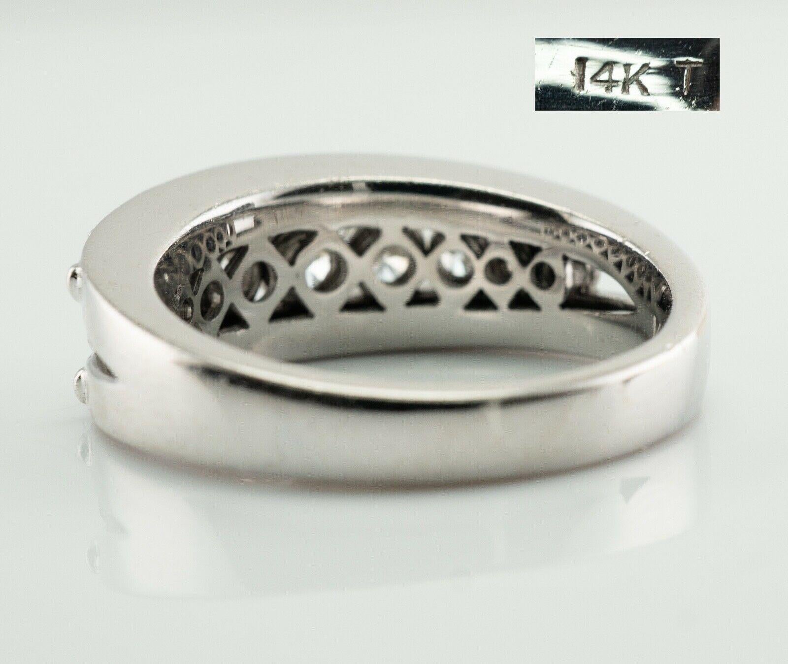 Bague de mariage en or blanc 14 carats 1,39 TDW Pour femmes en vente