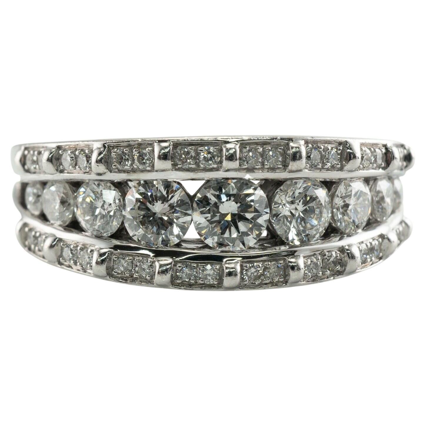 Anello con diamante in oro bianco 14 carati 1,39 TDW Whiting