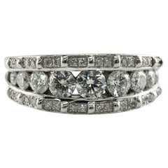 Anello con diamante in oro bianco 14 carati 1,39 TDW Whiting