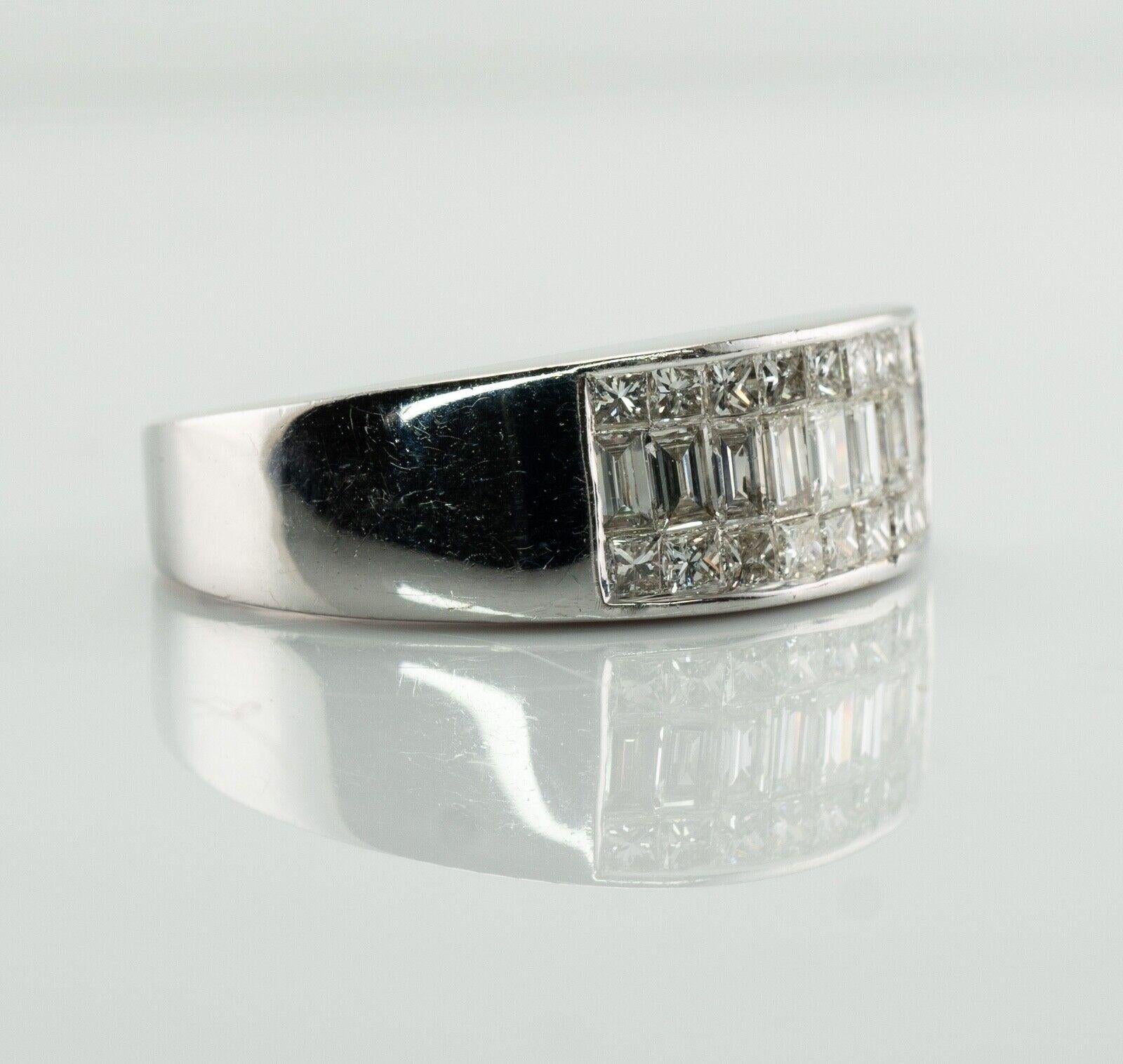 Emerald Cut Diamond Ring 14k White Gold Band 1.80cts Anniversary or Wedding For Sale