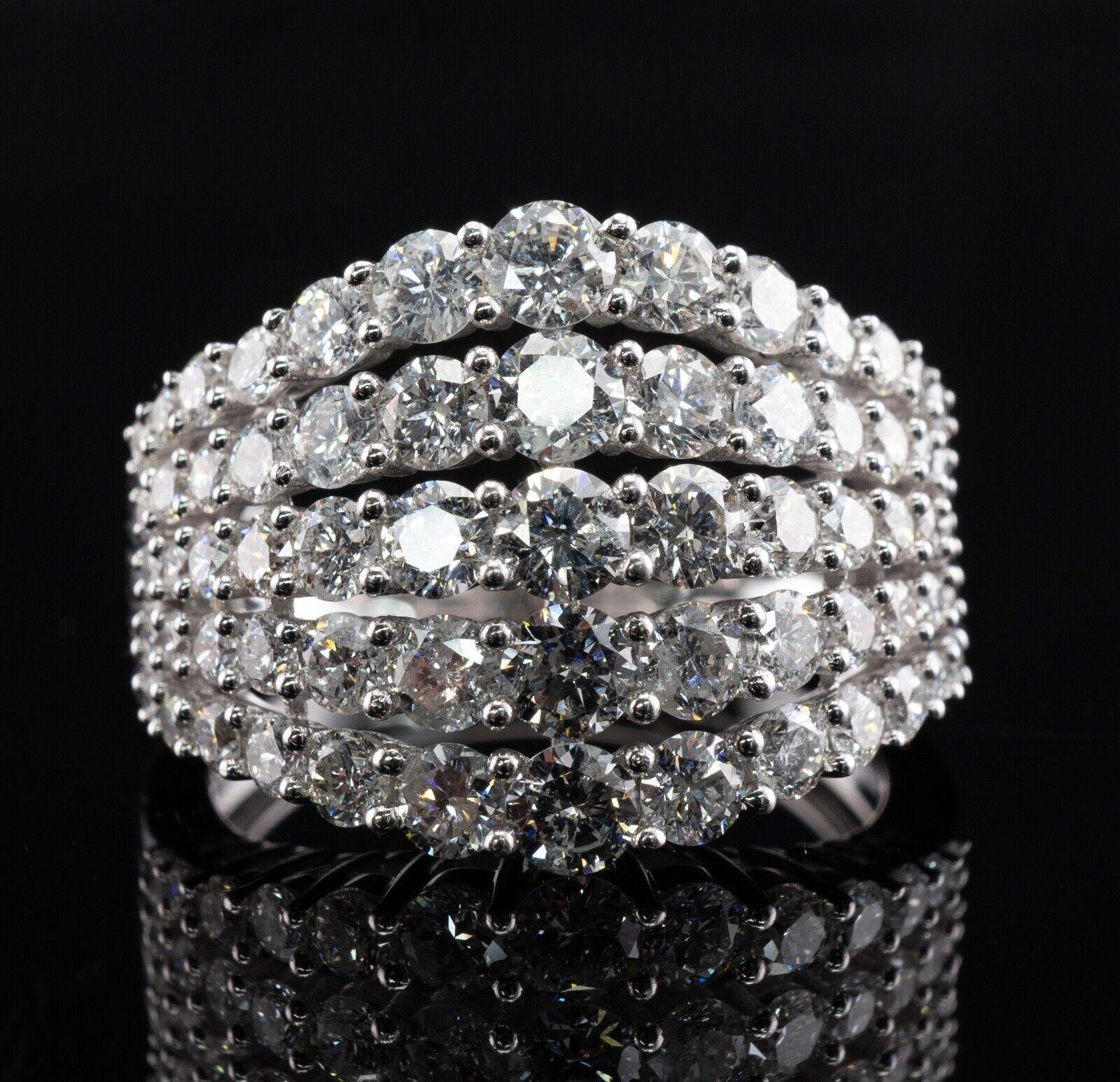 Diamant-Ring 14K Weißgold Band 3,00cts TDW Cluster im Angebot 3