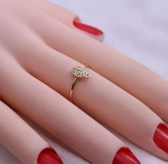 Diamond Ring 14k Yellow Gold Engagement Ring Pear Shape Natural .