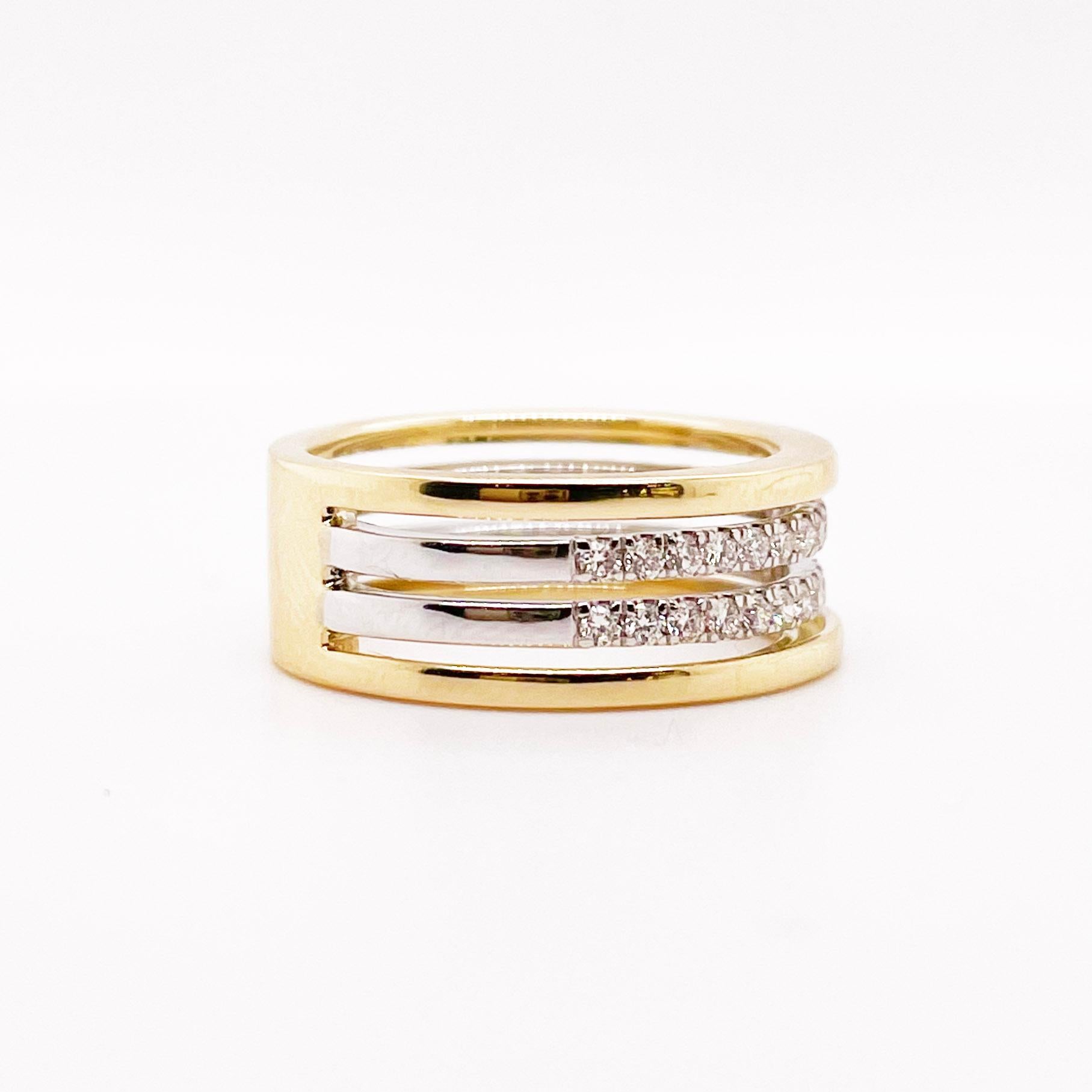 For Sale:  Diamond Ring, 14K Yellow-White Gold 2