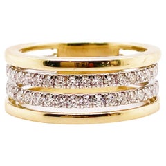 Diamond Ring, 14K Yellow-White Gold