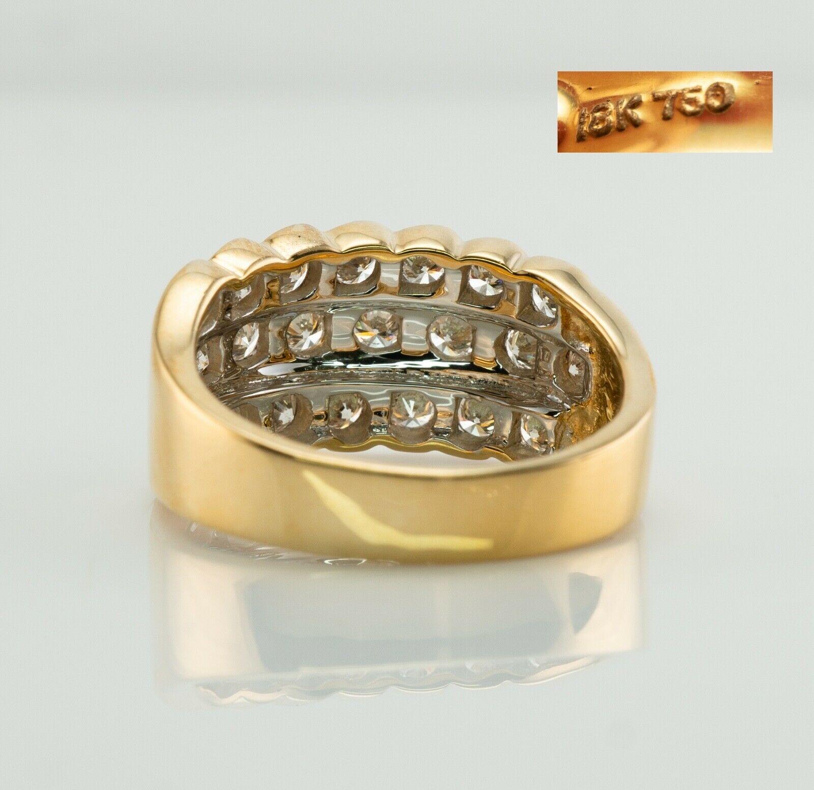 Diamond Ring 18K Gold Band 1.47 TDW Bubble For Sale 1