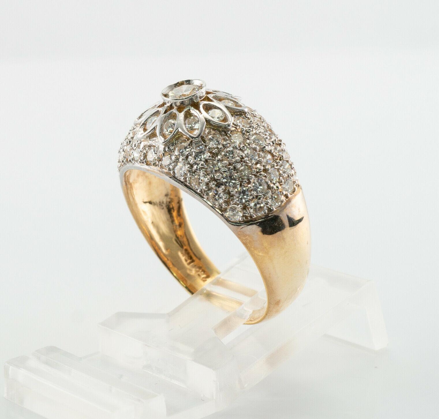 Bague diamant en or 18K Vintage Estate 1.27 TDW en vente 6