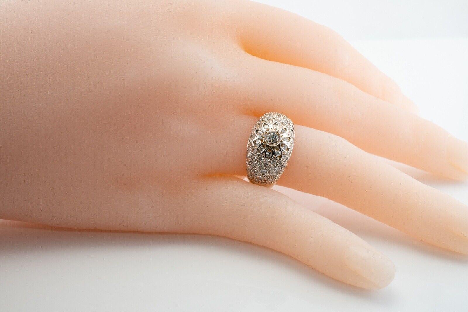 Bague diamant en or 18K Vintage Estate 1.27 TDW en vente 2