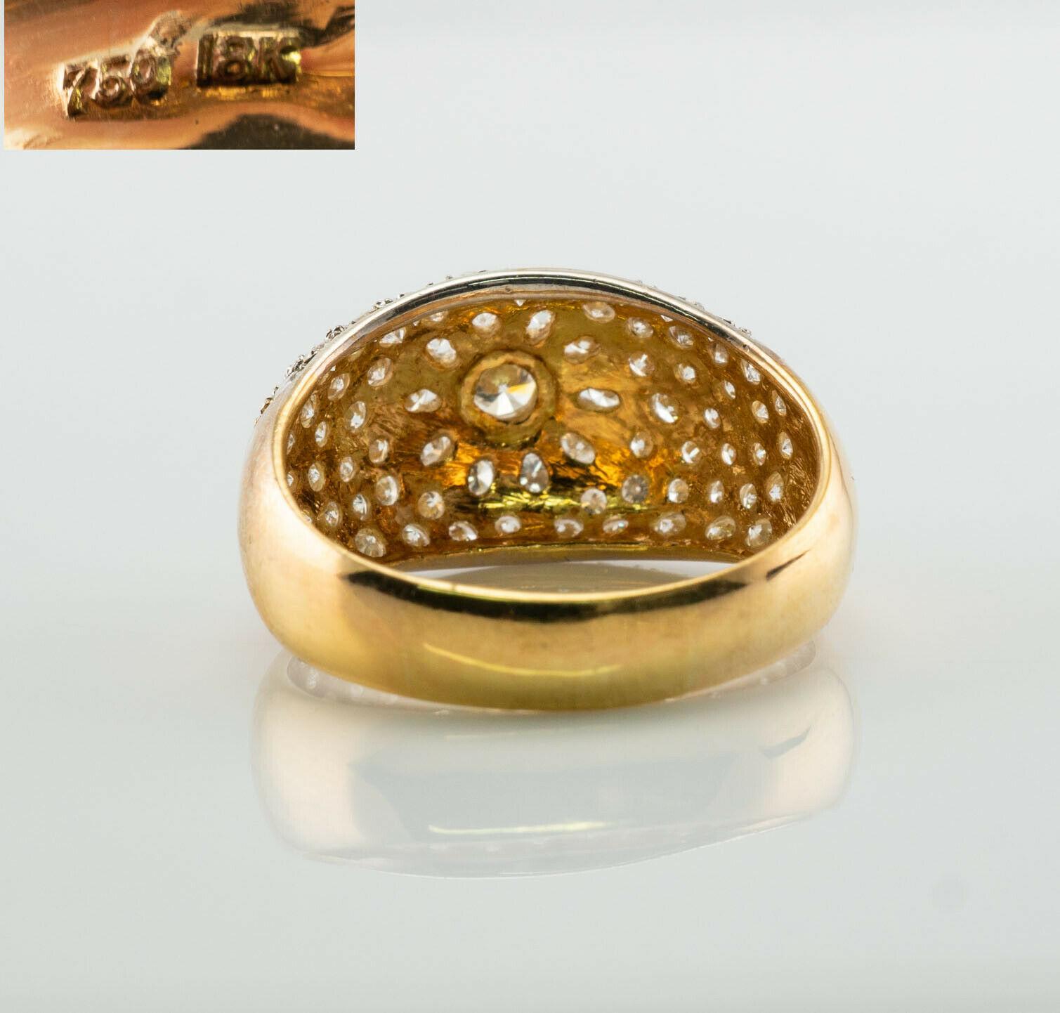 Bague diamant en or 18K Vintage Estate 1.27 TDW en vente 3