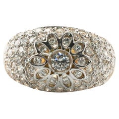 Bague vintage en or 18 carats avec diamants (1,27 ct. pt.)