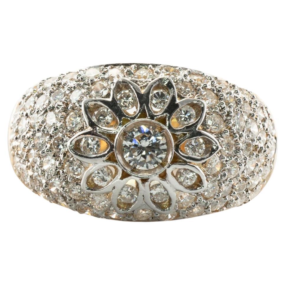 Bague diamant en or 18K Vintage Estate 1.27 TDW en vente