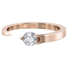 Diamond Ring 18K Rose Gold Cuff Dot Collection