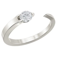 Diamond Ring 18K White Gold Cuff Dot Collection