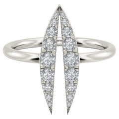 Diamond Ring 18K White Gold Lotus Collection