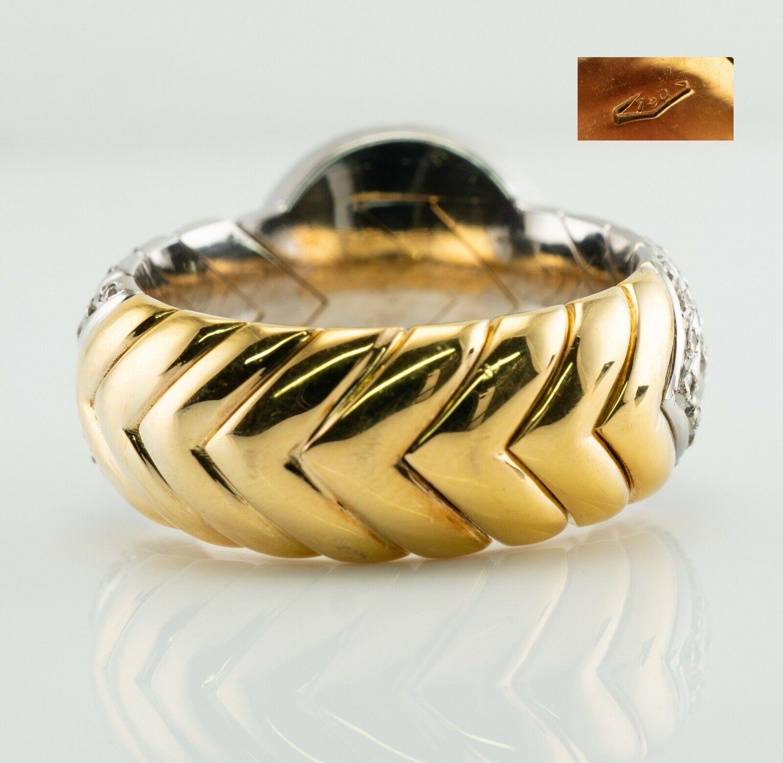 Donna Diamond Ring 18K White Yellow Gold Band 1.25 TDW Moon in vendita