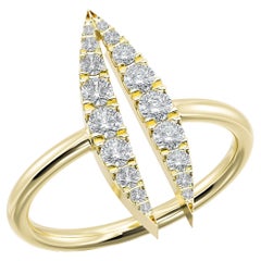 Diamond Ring 18K Yellow Gold Lotus Collection