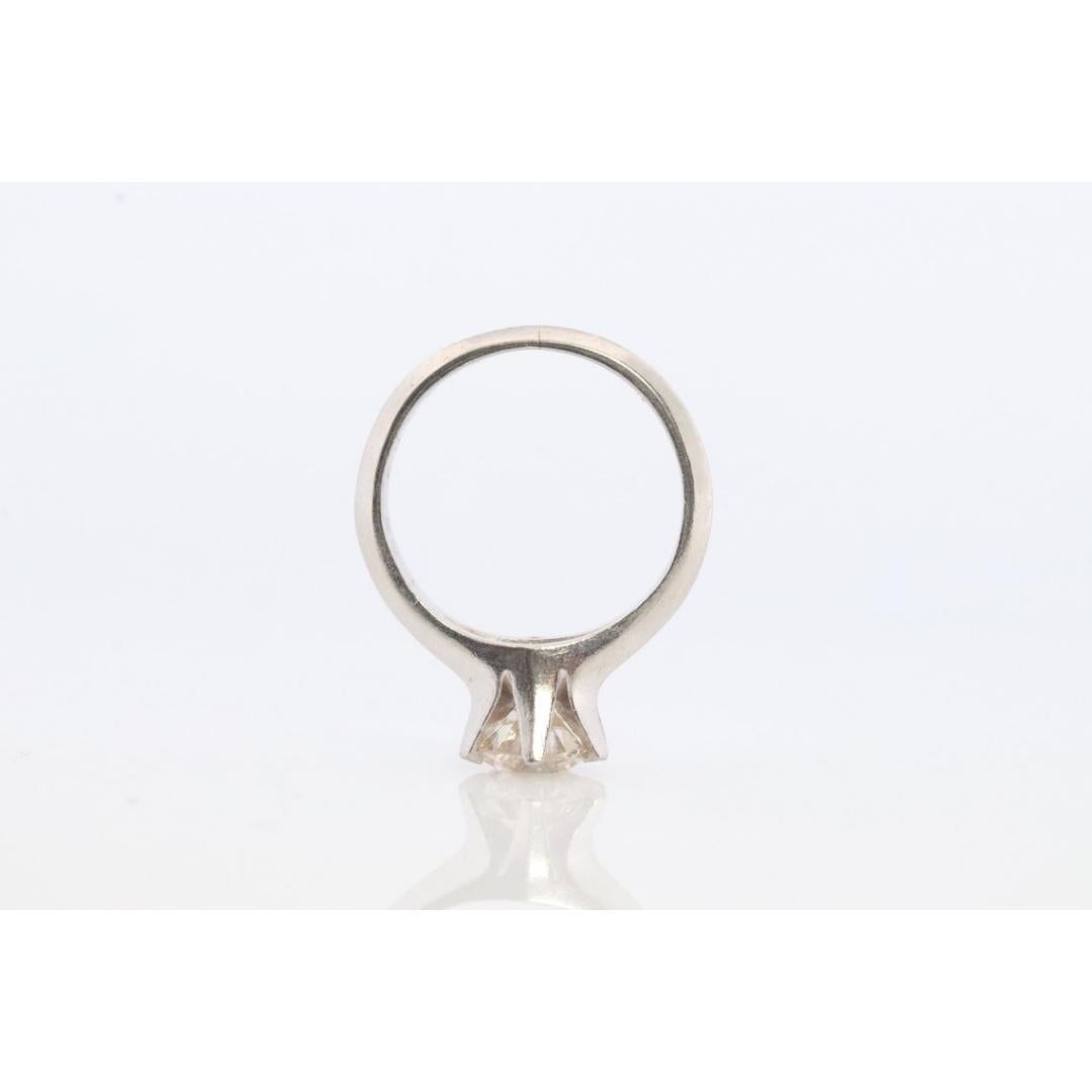Diamantring. 1 Karat Diamant Solitär Platinring. PT850 Plat Großer Diamant im Angebot 5