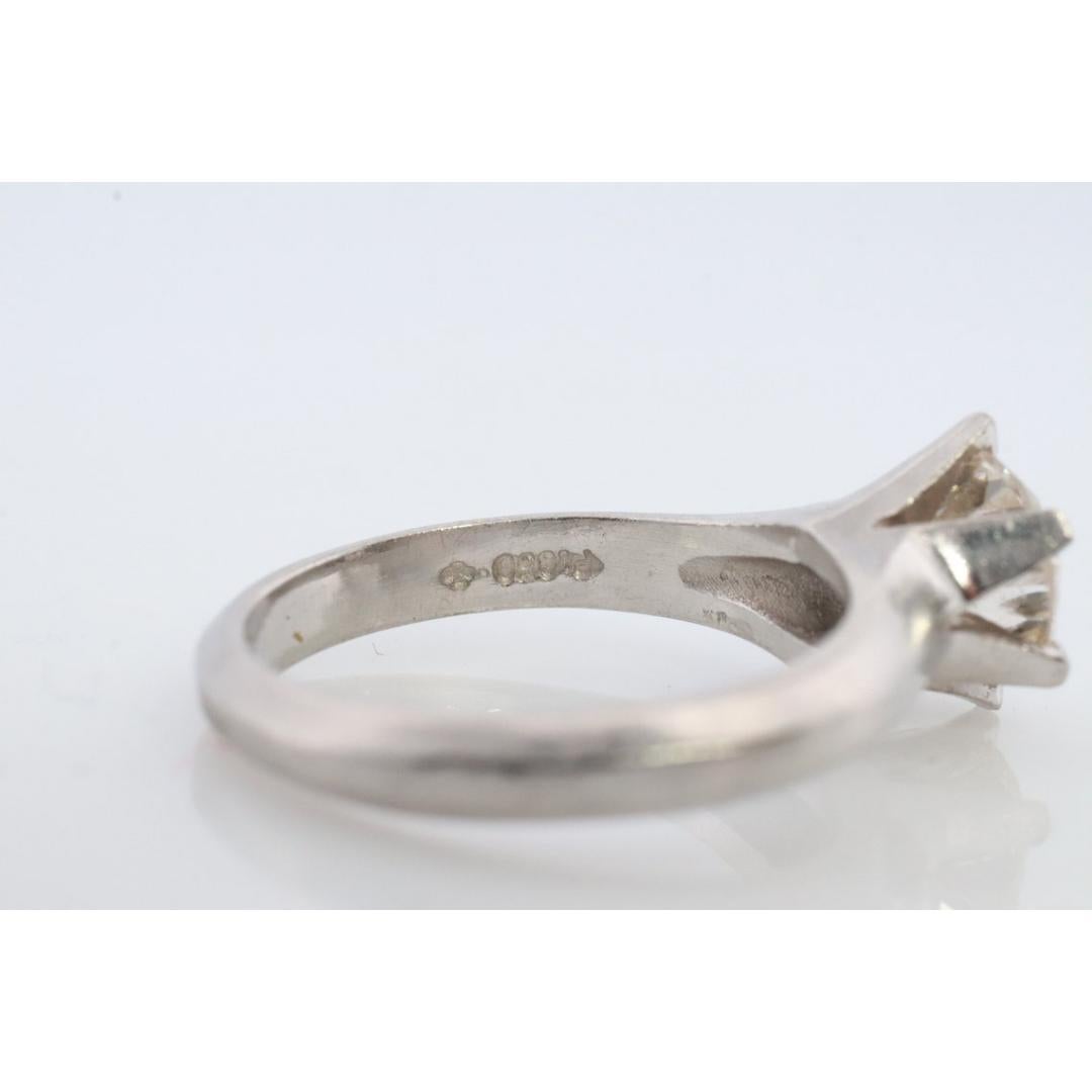 Diamantring. 1 Karat Diamant Solitär Platinring. PT850 Plat Großer Diamant im Angebot 2