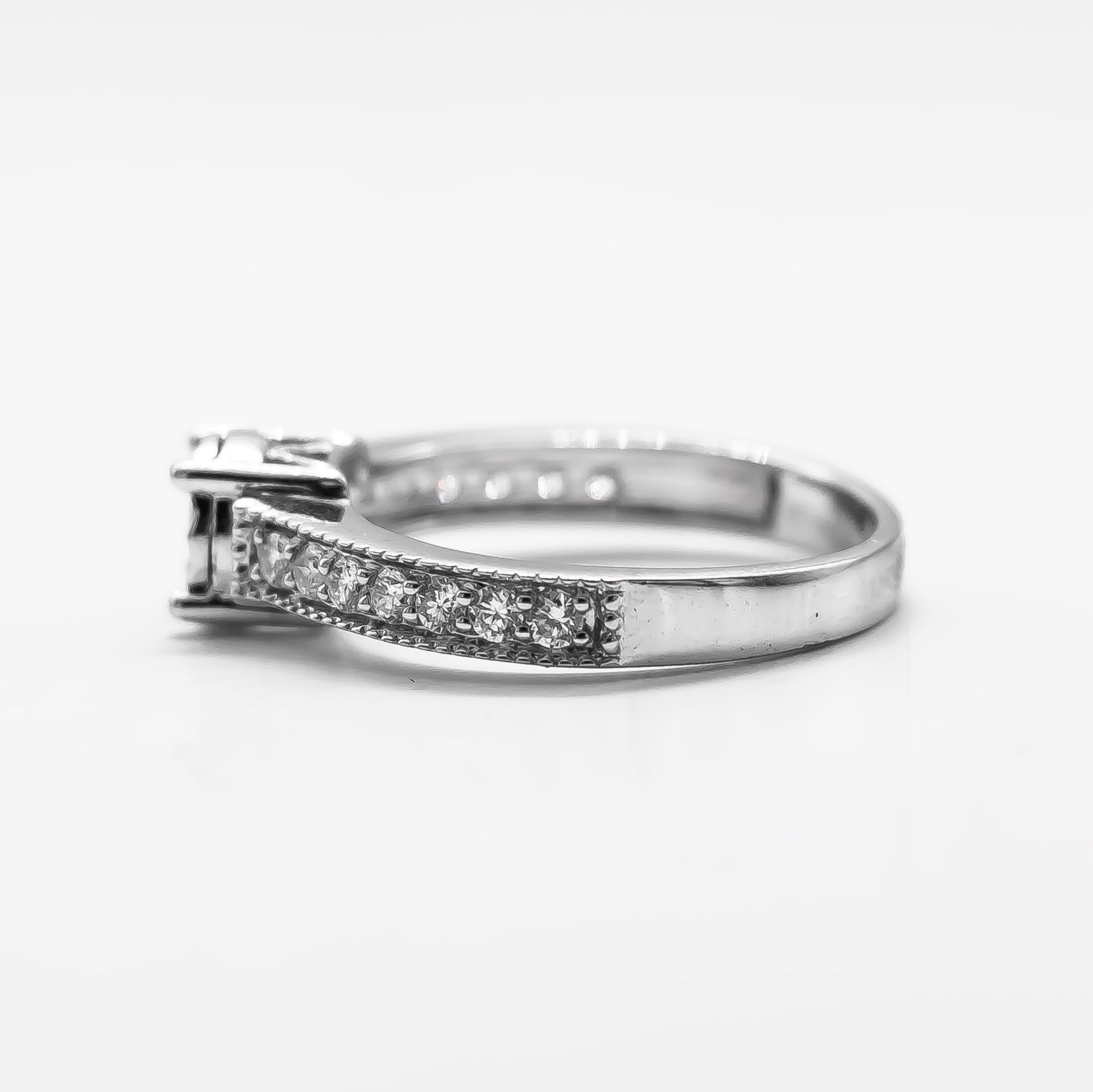 Women's Diamond Ring .40 Carats Silver For Sale