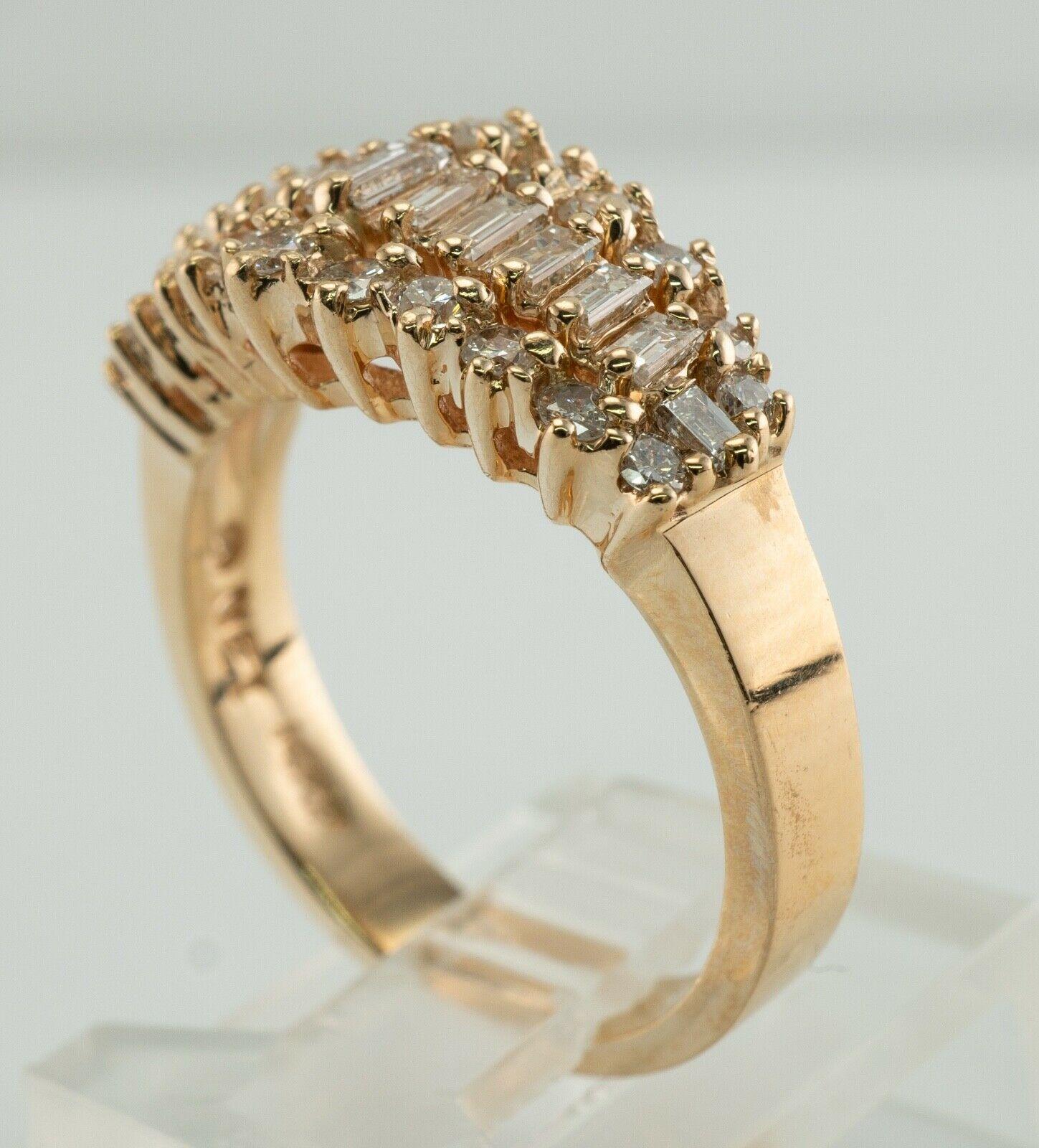 Diamant-Ringband 14k Gold 1,01 TDW Jahrestag-Ehering mit Diamant im Angebot 6