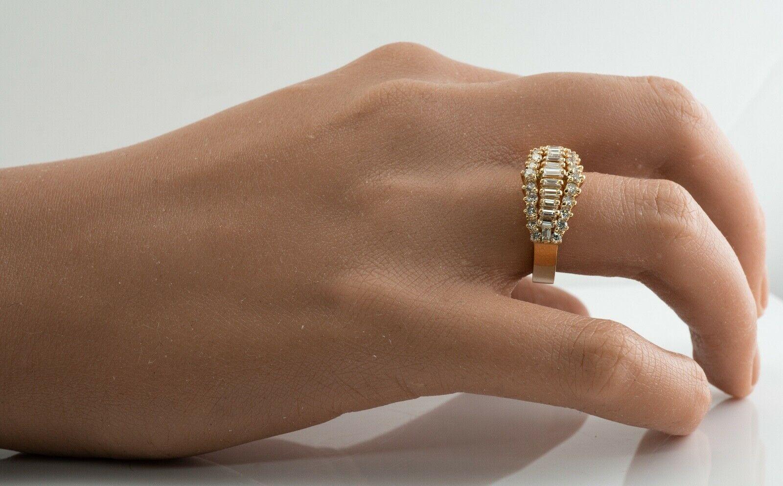 Diamant-Ringband 14k Gold 1,01 TDW Jahrestag-Ehering mit Diamant im Angebot 7