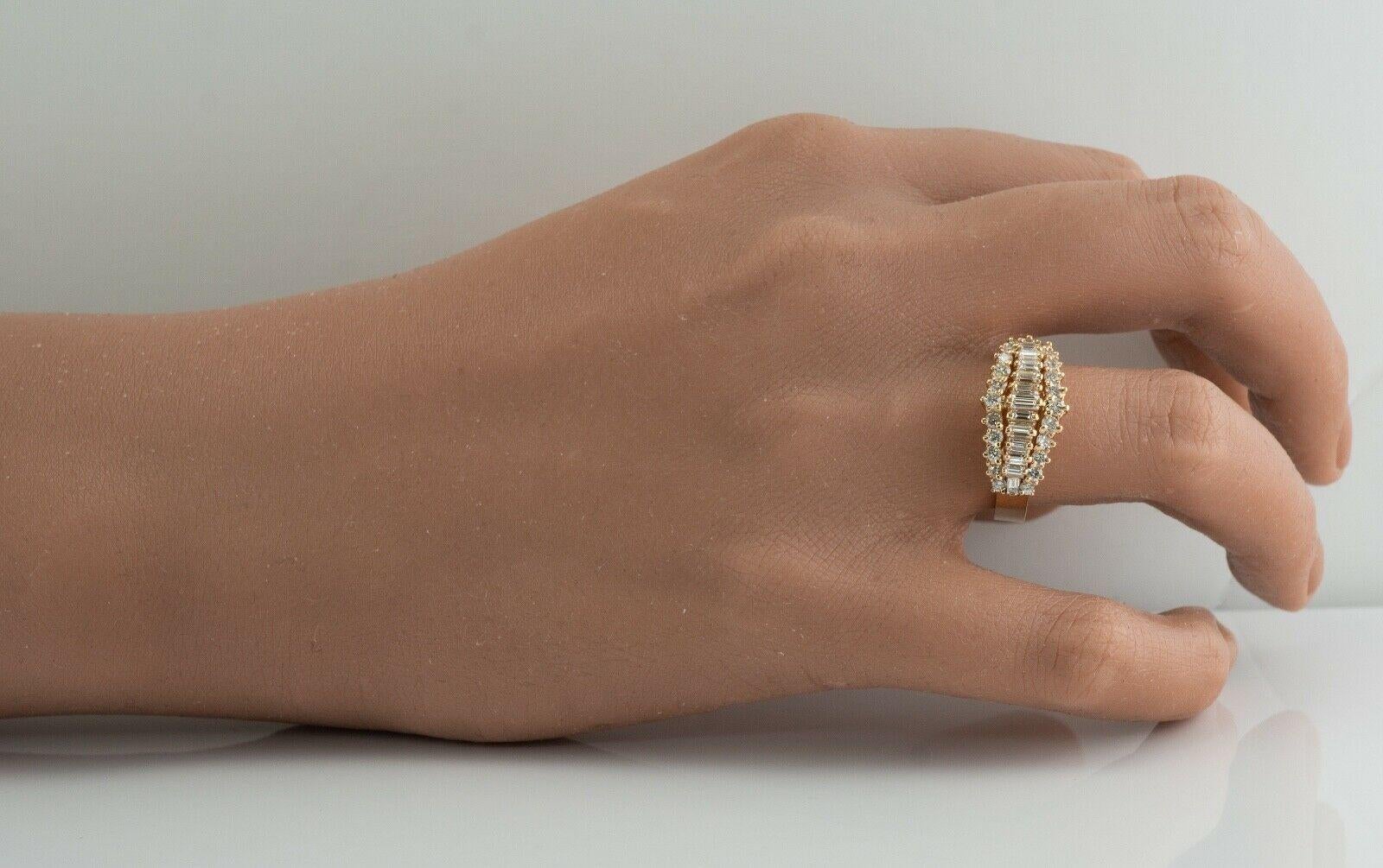 Diamant-Ringband 14k Gold 1,01 TDW Jahrestag-Ehering mit Diamant im Zustand „Gut“ im Angebot in East Brunswick, NJ