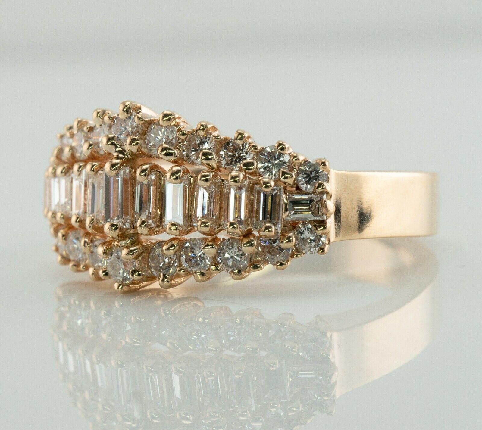 Diamant-Ringband 14k Gold 1,01 TDW Jahrestag-Ehering mit Diamant im Angebot 2