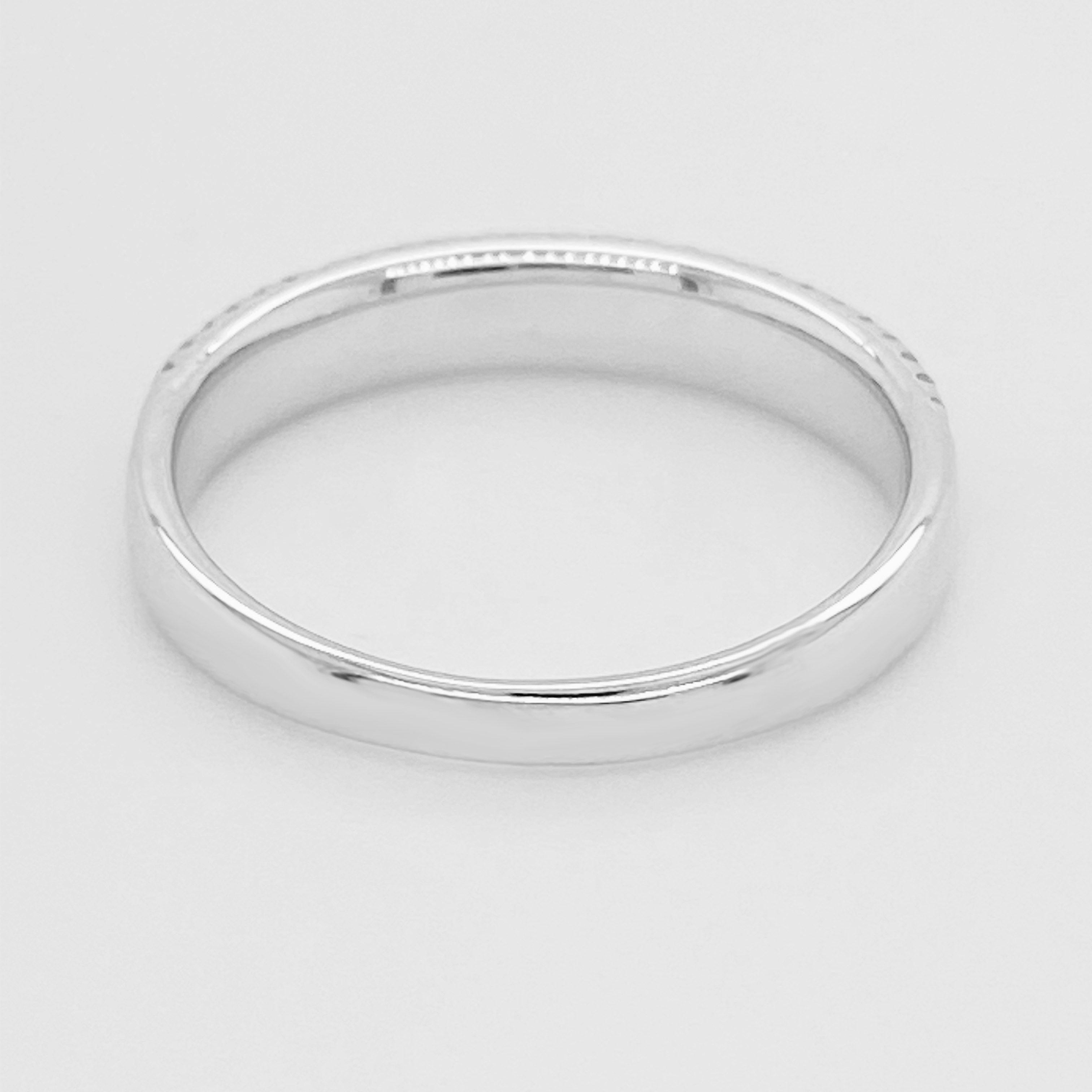 For Sale:  Diamond Ring Band, 4 Row Ring, 14 Karat White Gold, Stack, Fashion, Modern 5