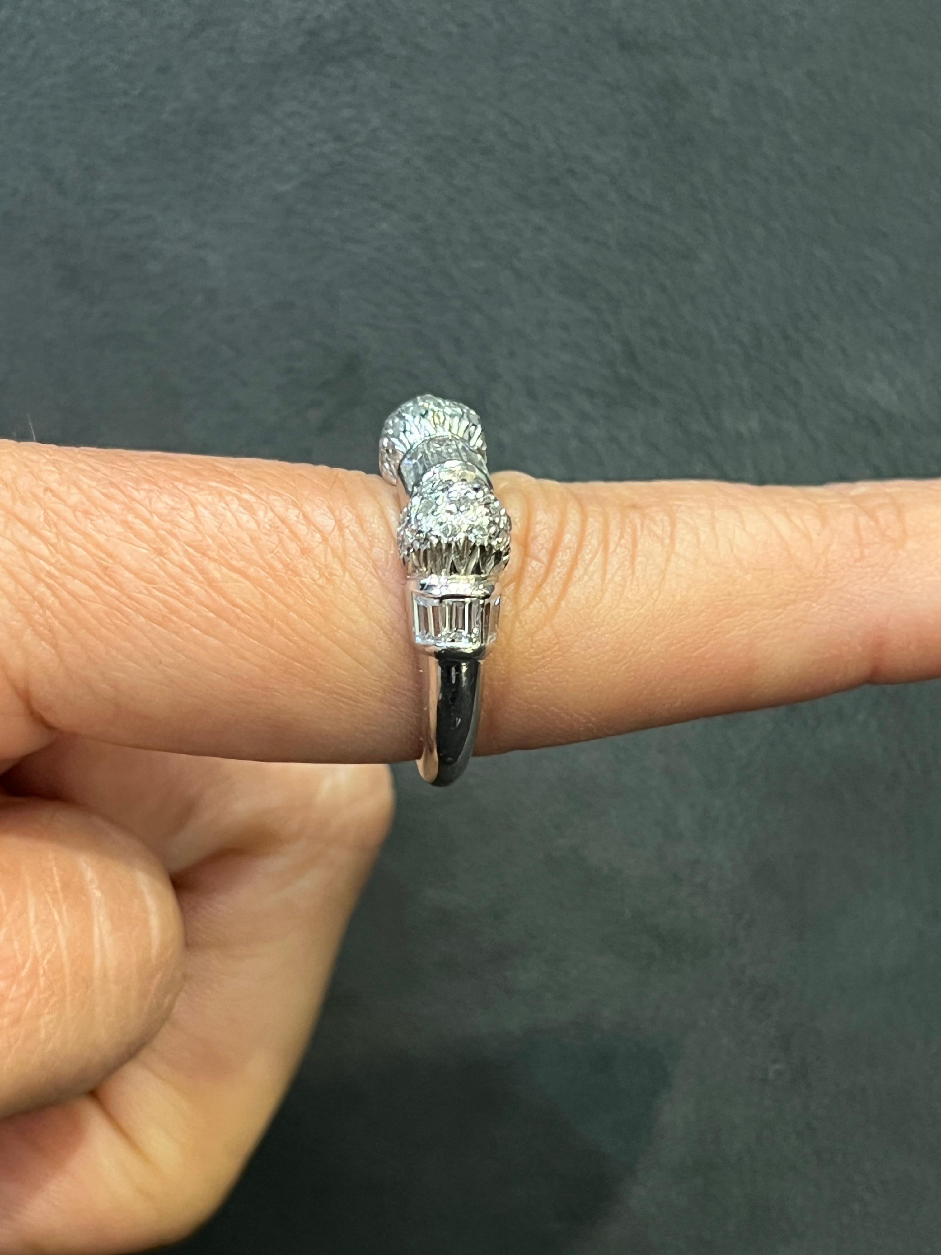 Baguette Cut Diamond Ring Band For Sale