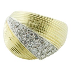 Diamond Ring by Damiani in 18 Karat Yellow Gold