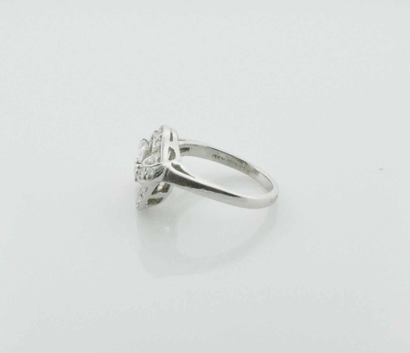 Women's or Men's Diamond Ring, circa 1940s For Sale