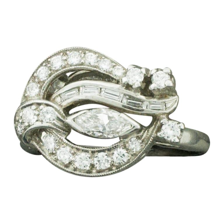 18k Italian Diamond 1940s Ring main image 0
