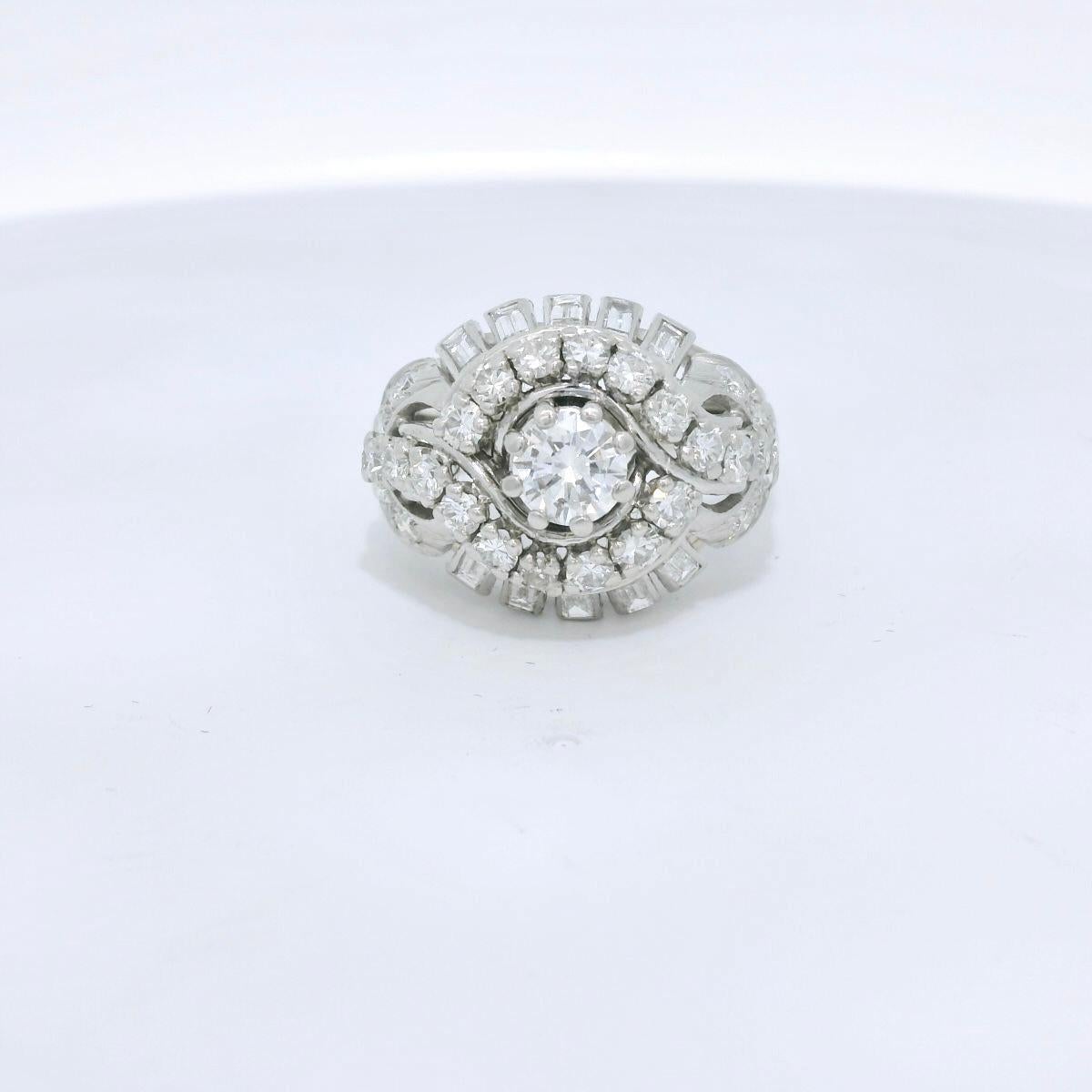 Contemporary Diamond ring circa 1970 For Sale