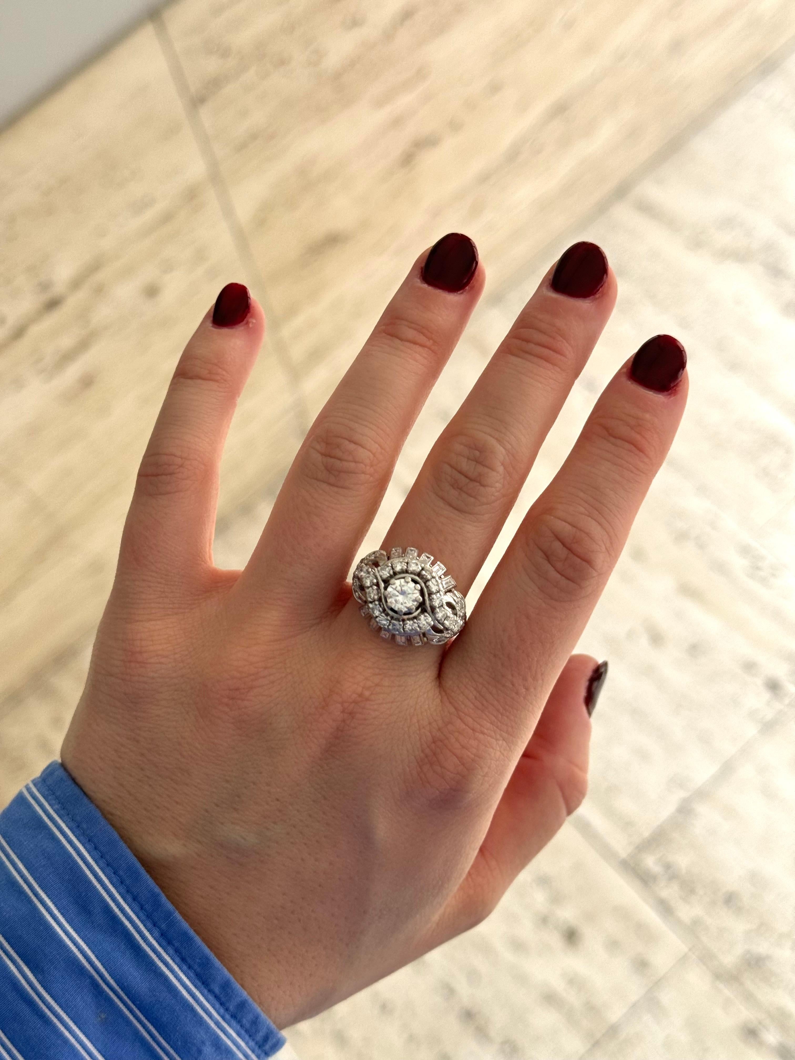 Diamond ring circa 1970 For Sale 2
