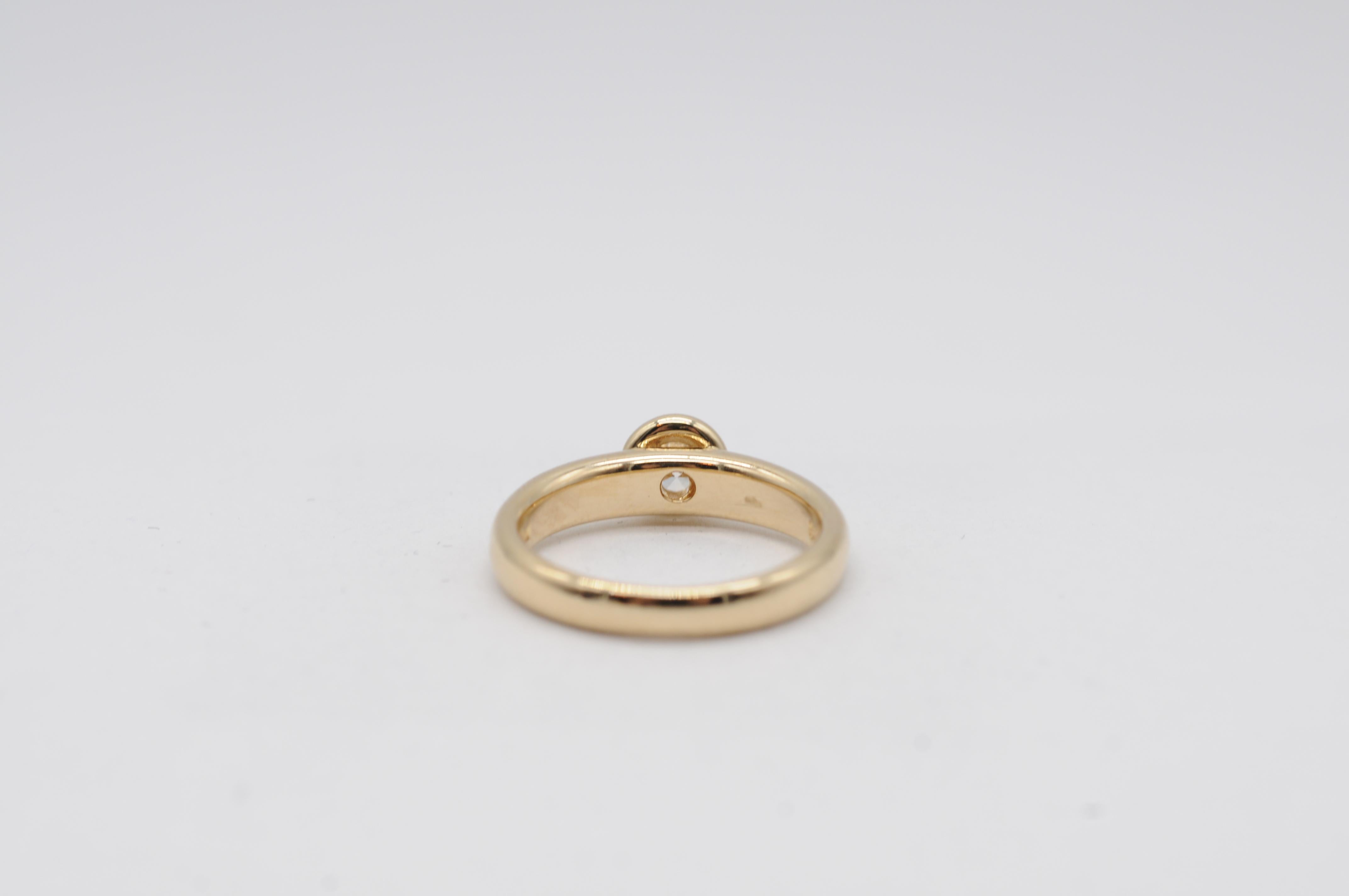 Diamond ring Clarity:VVS1 Color.E Carats:0.30ct in 14k yellow gold  For Sale 8