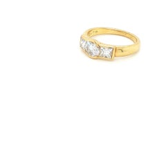 Bague en diamant en or jaune 750/1000 4,65 grammes