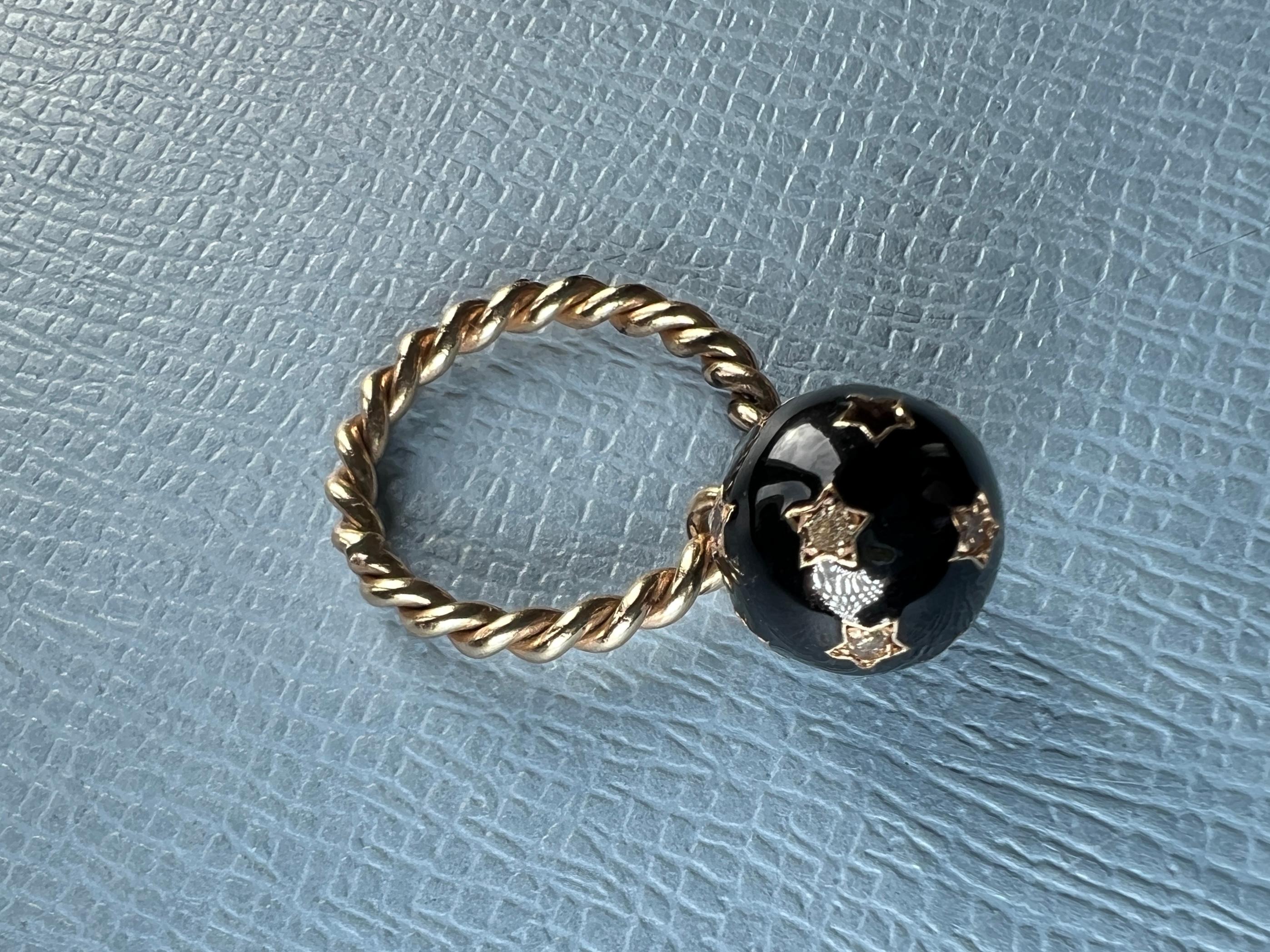 Diamond Ring Dangling Enamel For Sale 2